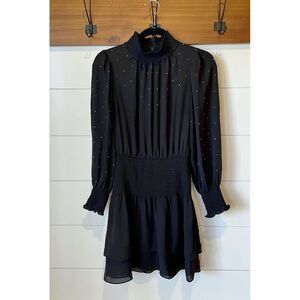 White House Black Market Black Dress Romantic Rhinestones Special Event  XS